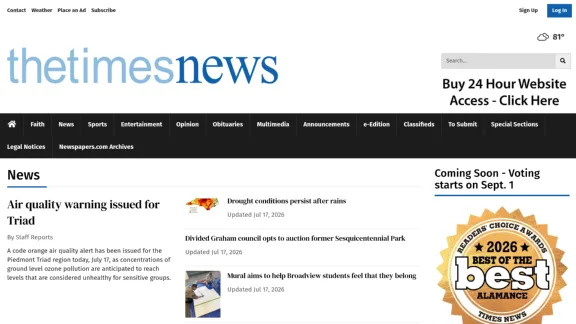 Captura de The Times News