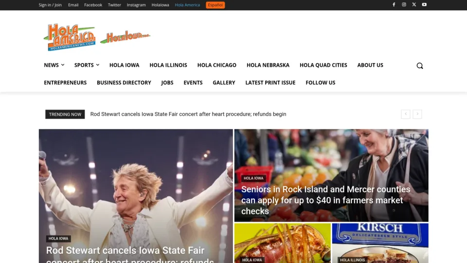 Captura de Holaamerica News