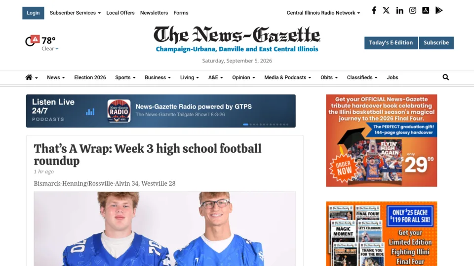 Captura de News Gazette