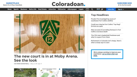 Captura de Fort Collins Coloradoan