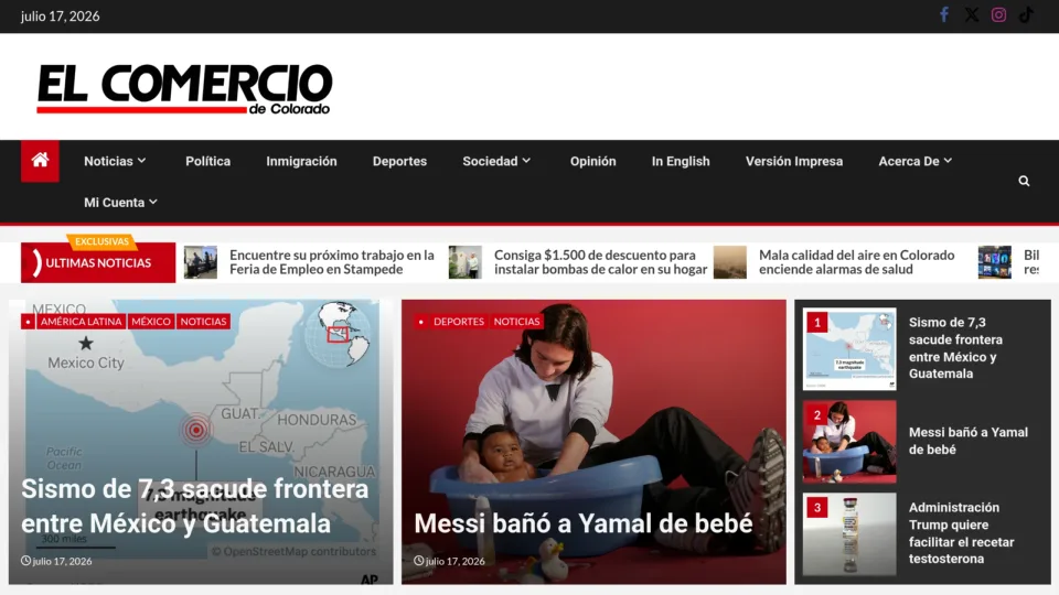 Captura de El Comercio de Colorado