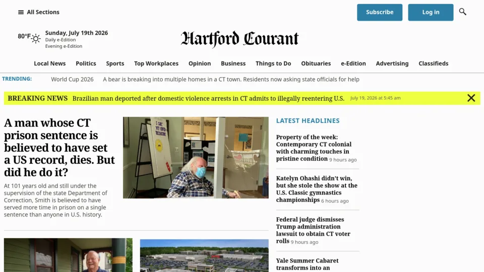 Captura de Hartford Courant