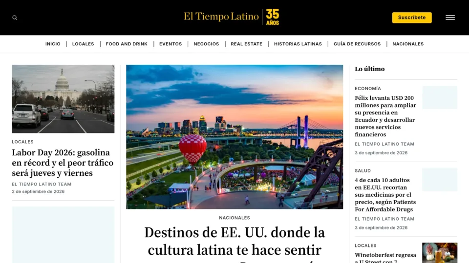 Captura de El Tiempo Latino