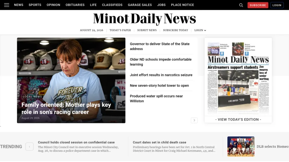 Captura de Minot Daily News