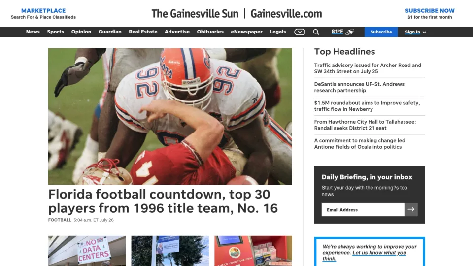 Captura de The Gainesville Sun