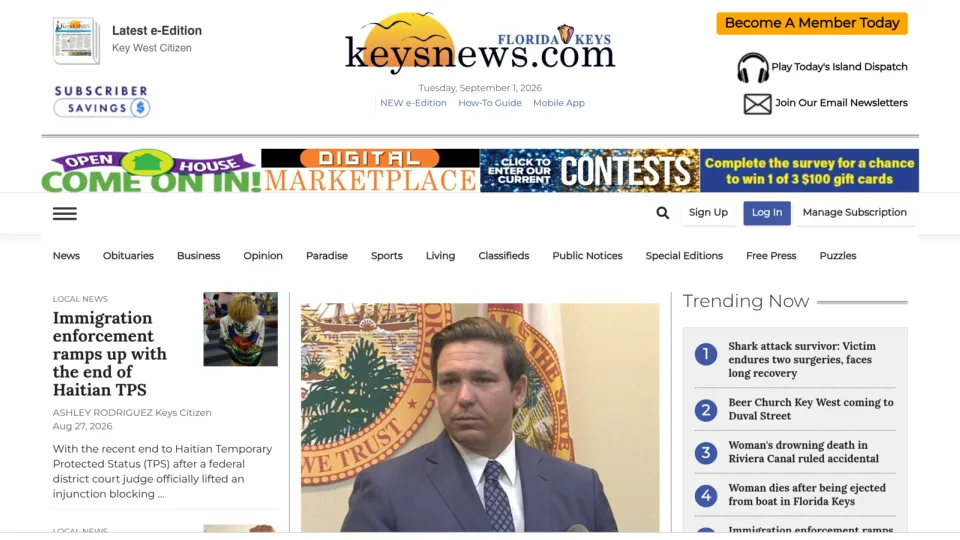 Captura de Keys News
