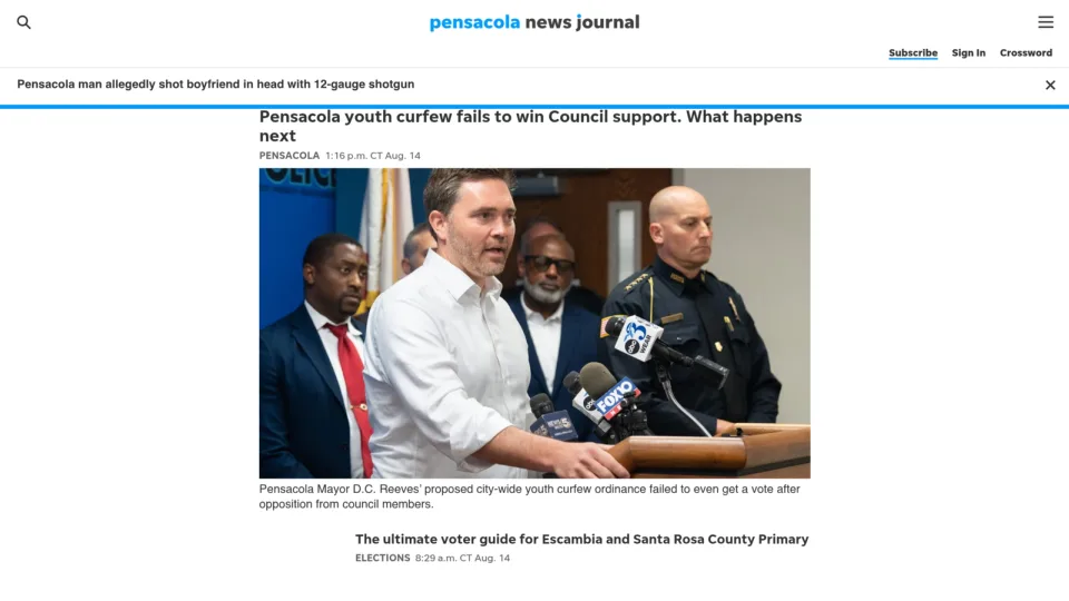 Captura de Pensacola News Journal