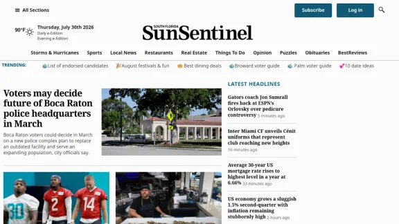 Captura de Sun Sentinel