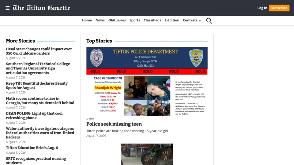 Captura de Tifton Gazette