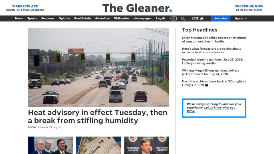Captura de The Gleaner