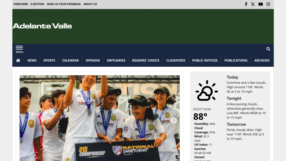 Captura de Adelante Valle