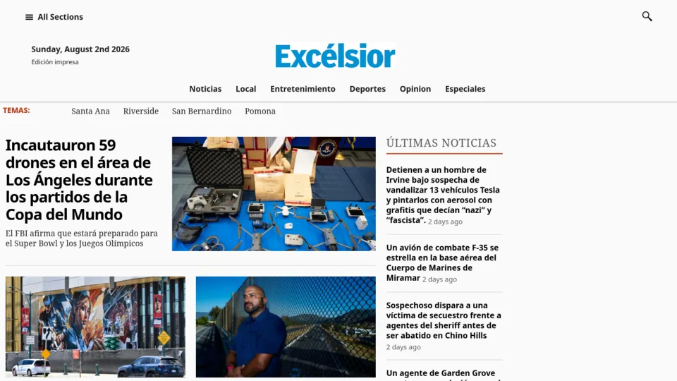 Captura de Excélsior California