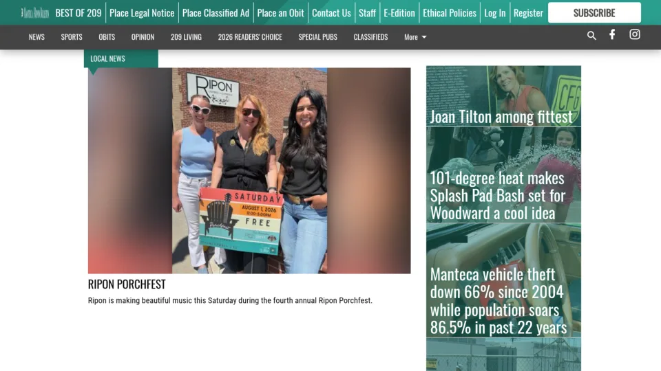 Captura de Manteca Bulletin