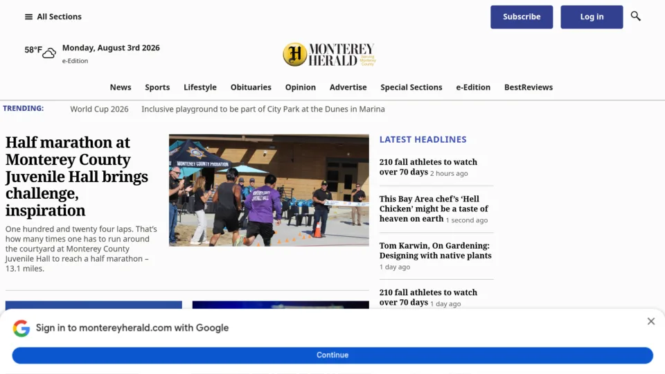 Captura de Monterey Herald