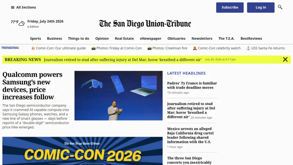 Captura de Sandiegounion Tribune