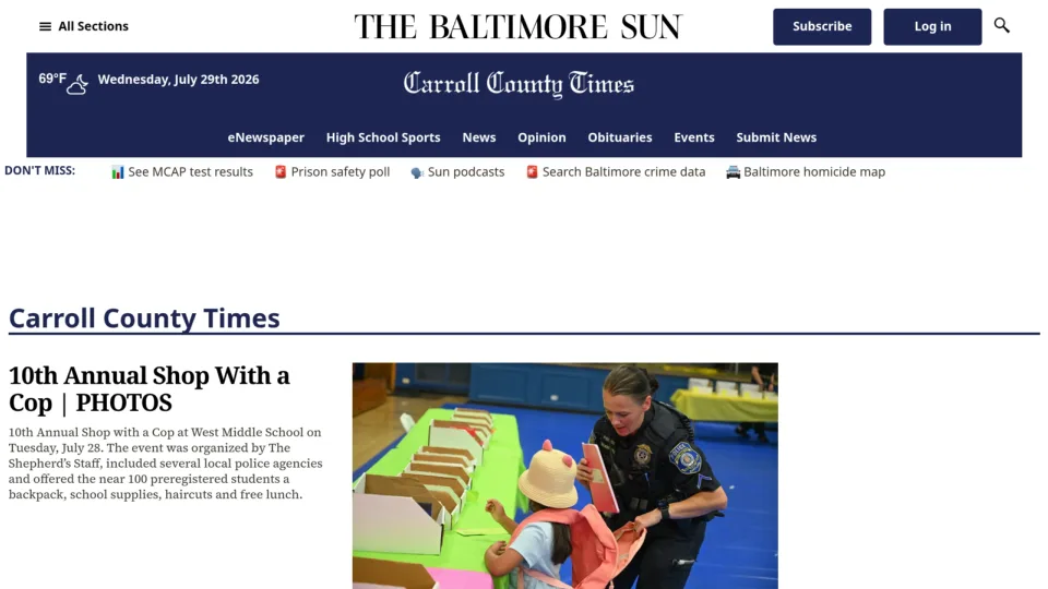Captura de Carroll County Times