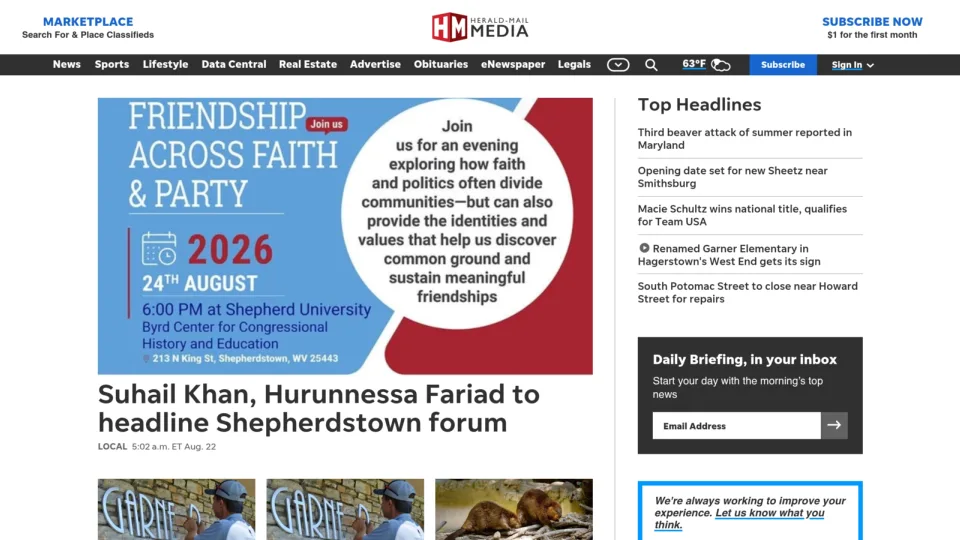 Captura de Herald Mail Media