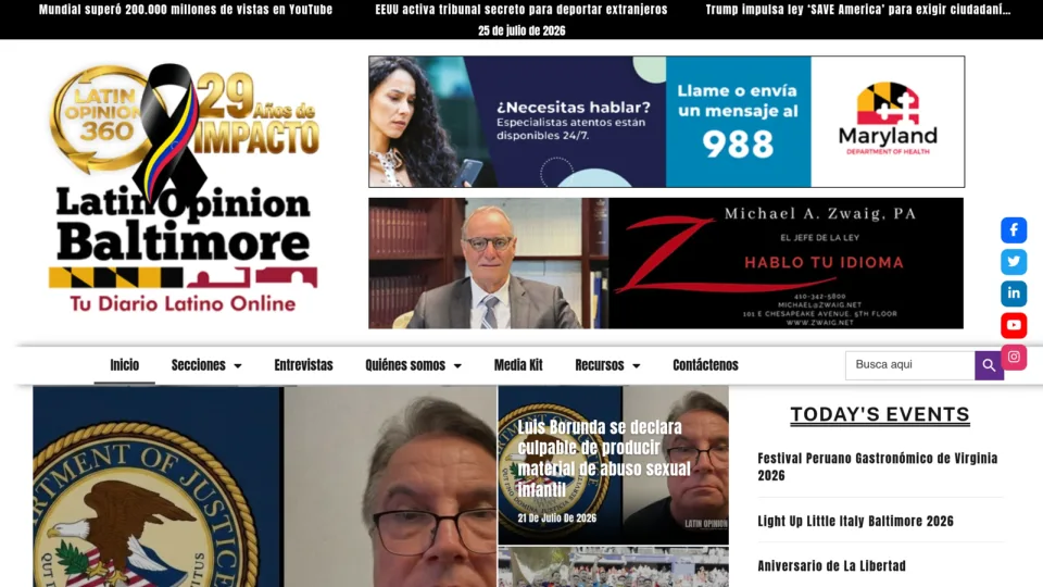Captura de Latin Opinion Baltimore