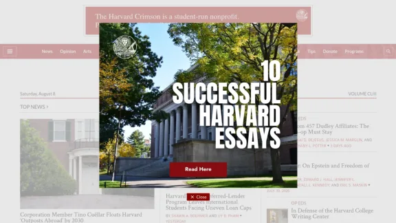 Captura de The Harvard Crimson