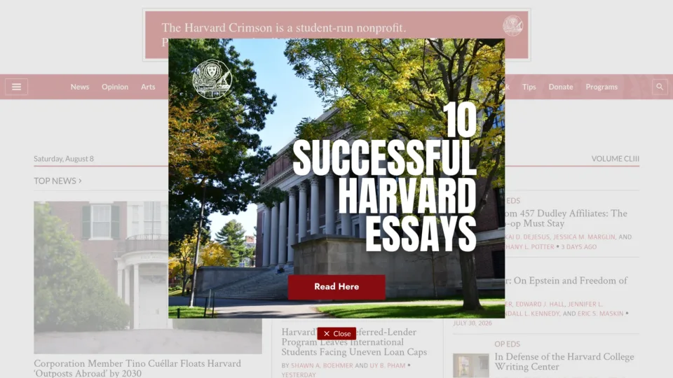 Captura de The Harvard Crimson