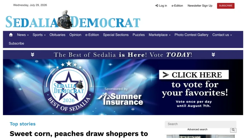 Captura de Sedalia Democrat