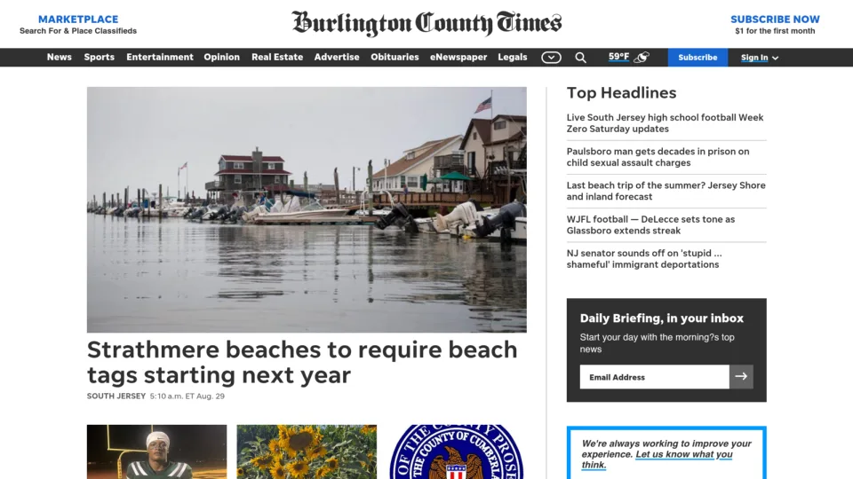Captura de Burlington County Times