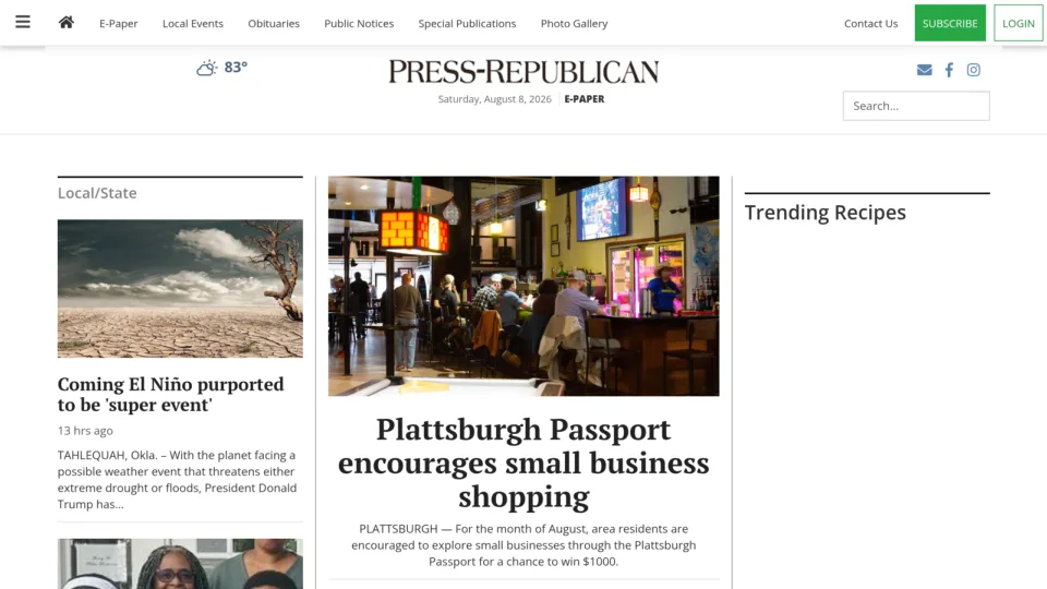 Captura de Press Republican