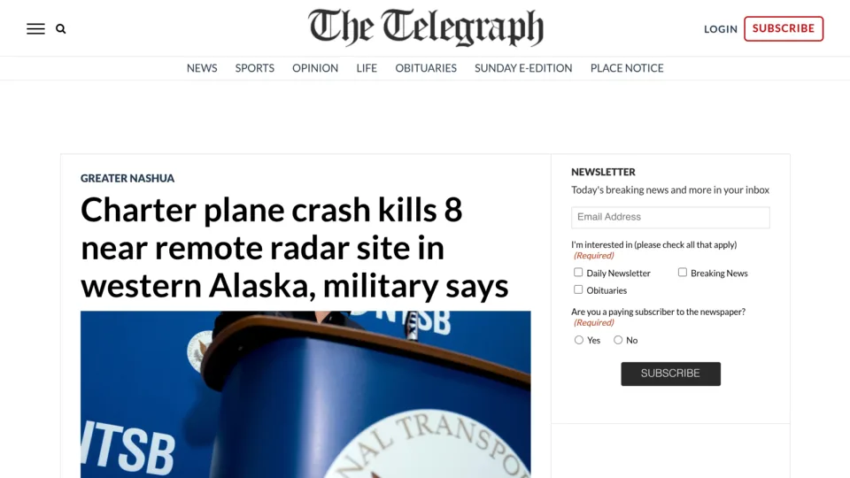 Captura de Nashua Telegraph