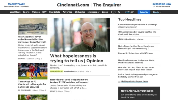 Captura de The Cincinnati Enquirer