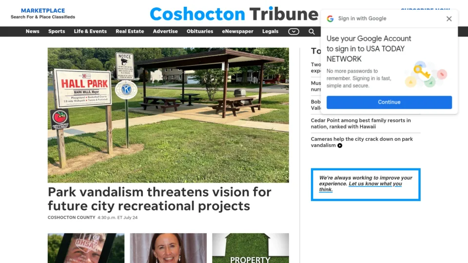Captura de Coshocton Tribune