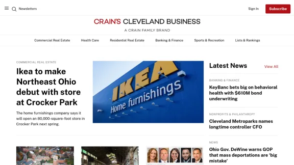Captura de Crain’s Cleveland Business