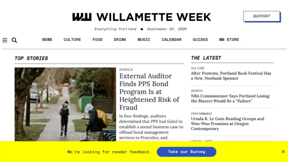 Captura de Willamette Week