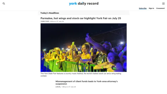Captura de York Daily Record