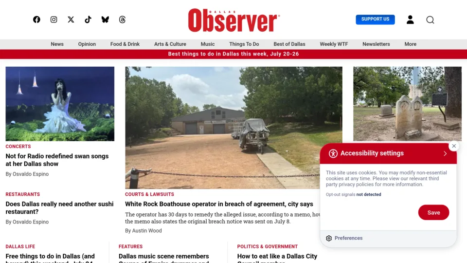 Captura de Dallas Observer