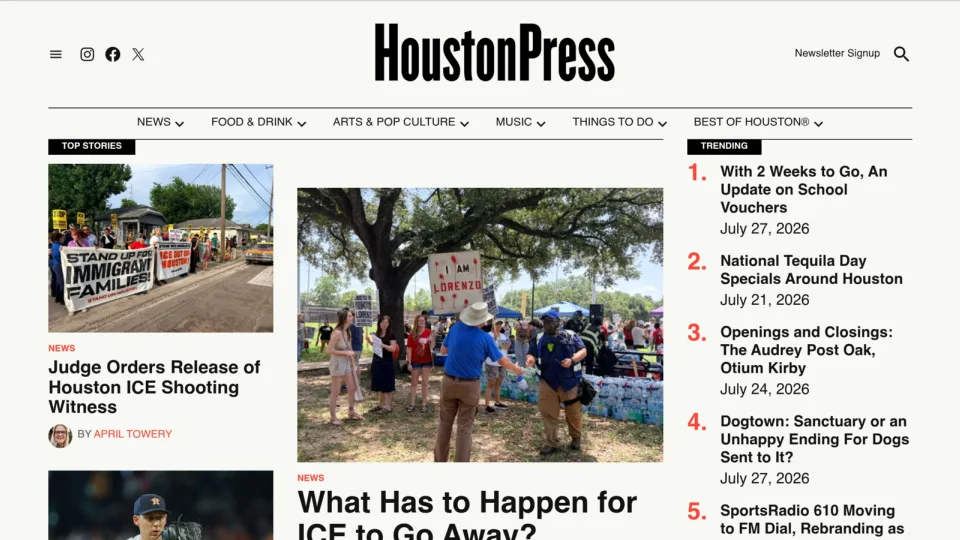 Captura de Houston Press