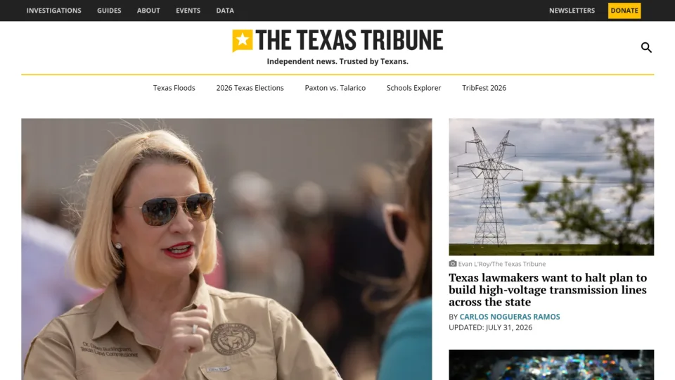 Captura de Texas Tribune