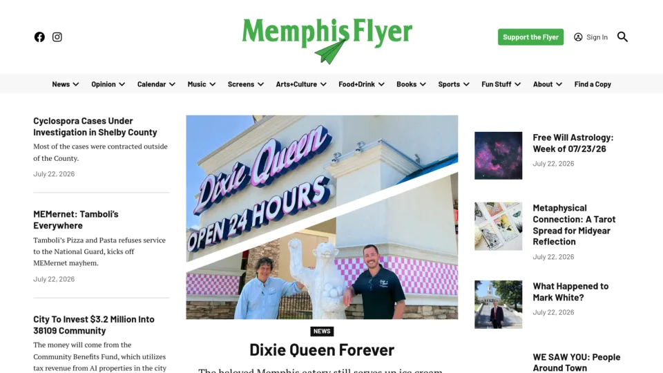 Captura de Memphis Flyer