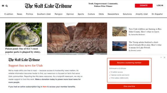 Captura de The Salt Lake Tribune