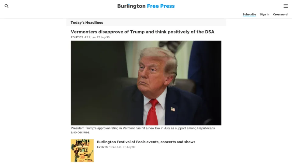 Captura de Burlingtonfree Press