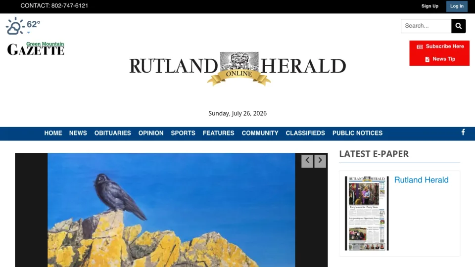 Captura de Rutland Herald