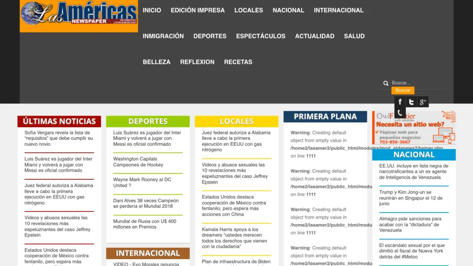 Captura de Lasamericas News