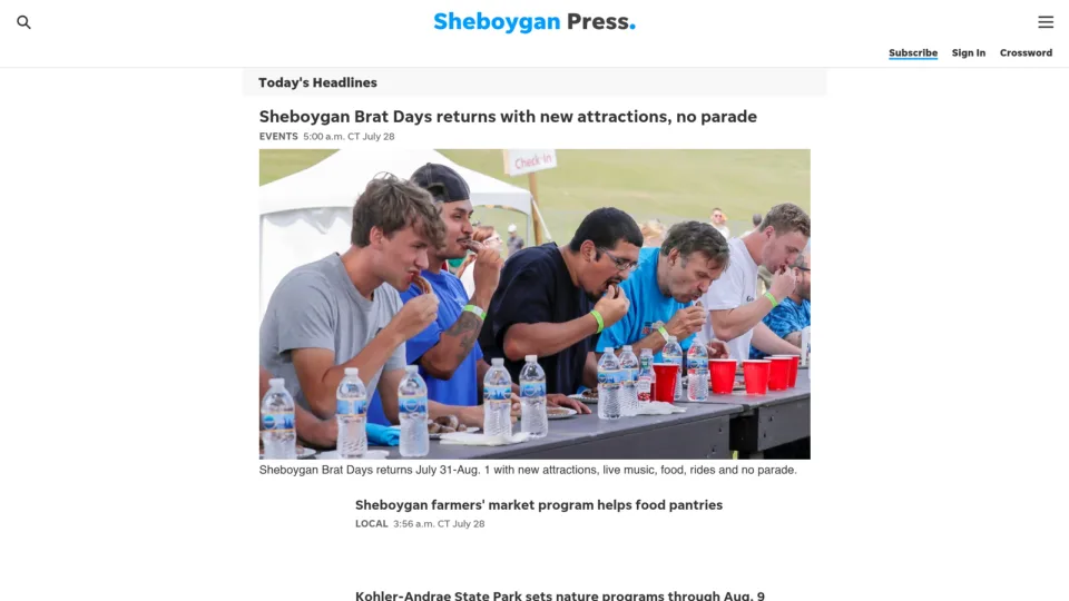 Captura de Sheboygan Press