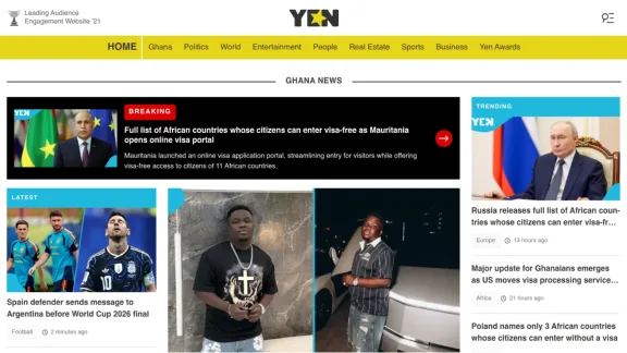 Captura de Yen.com.gh