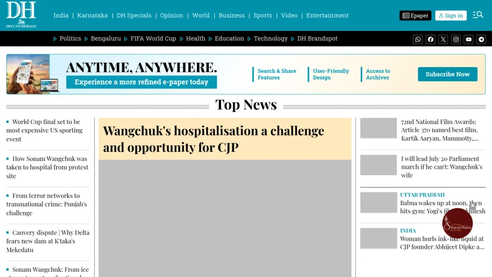 Captura de Deccan Herald