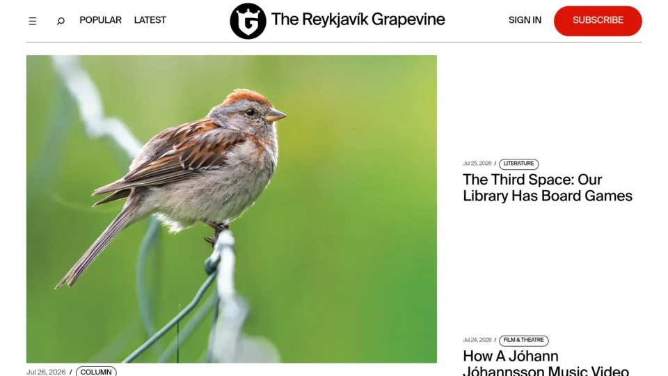 Captura de The Reykjavík Grapevine