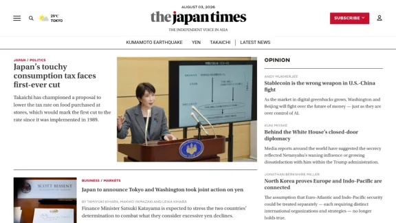 Captura de The Japan Times