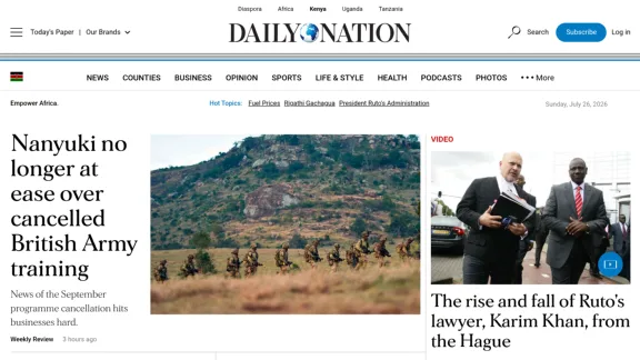 Captura de Daily Nation