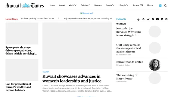 Captura de Kuwait Times
