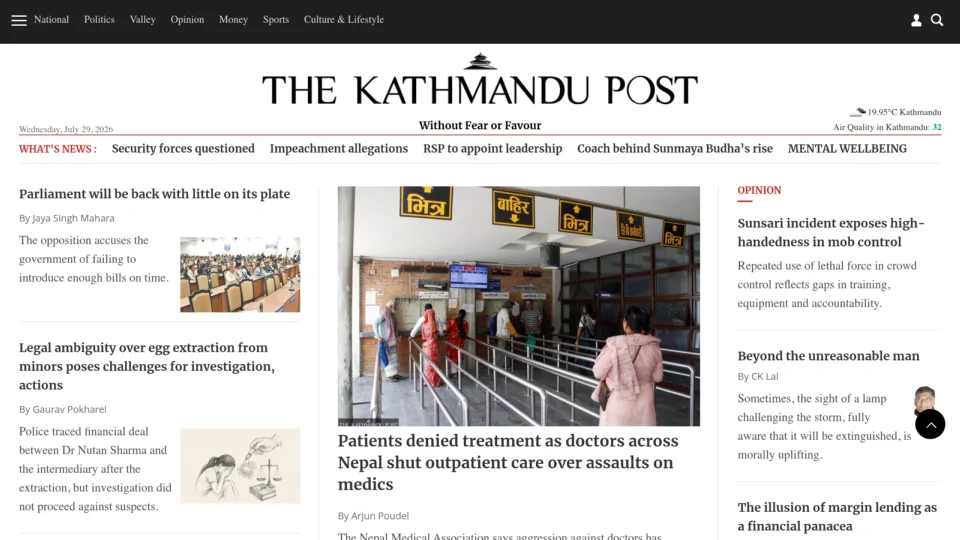Captura de The Kathmandu Post