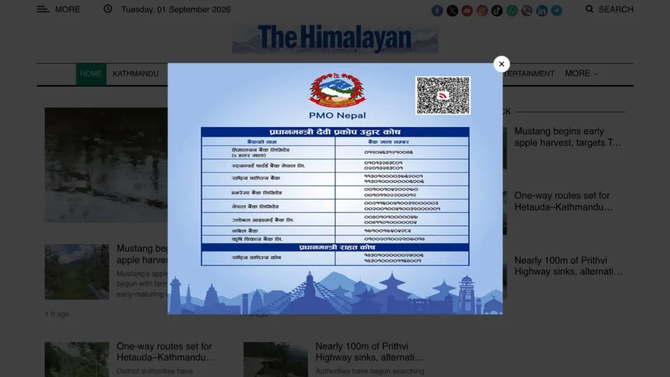 Captura de The Himalayan Times